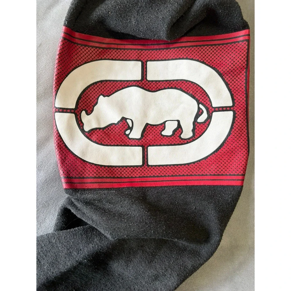 Ecko Unltd Mens Fleece Joggers Black Graphic Logo Sweatpants Medium - Picture 4 of 5